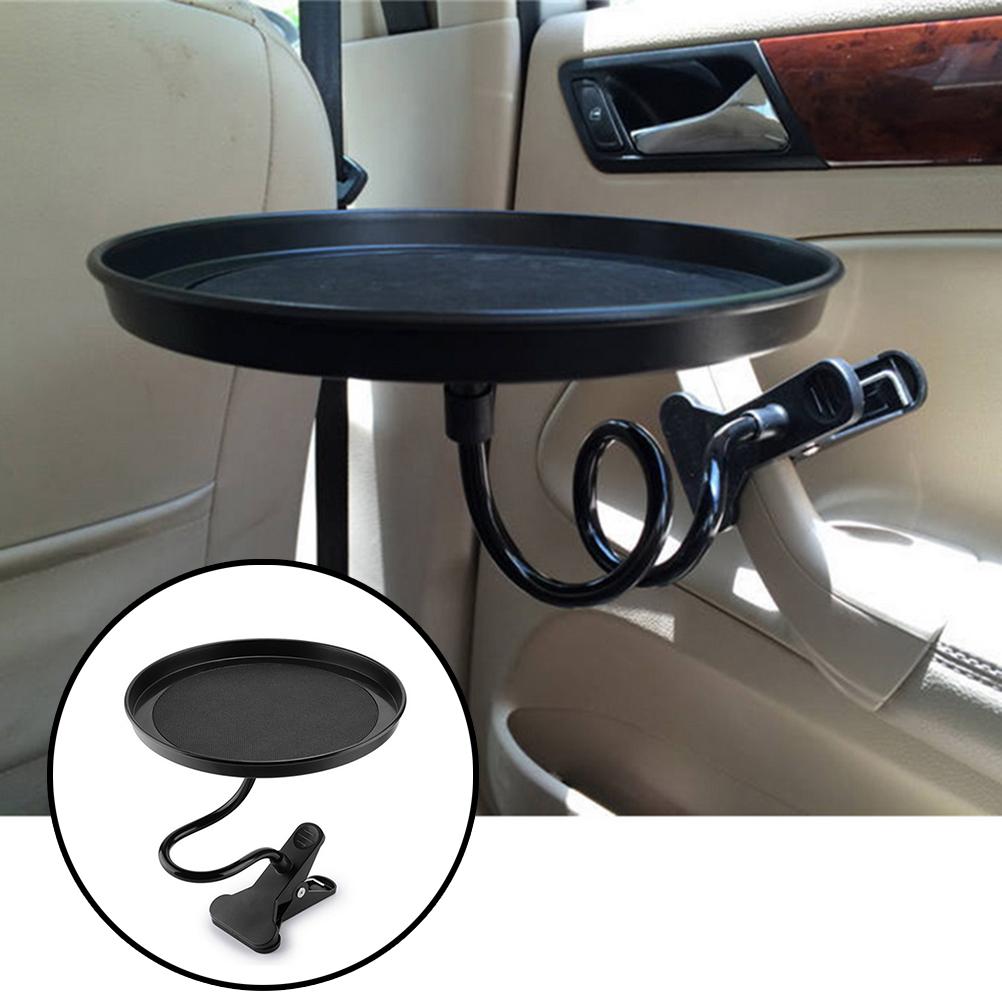 

Автомобильный держатель-поднос с регулируемым на 360 градусов зажимом на сиденье, подстаканник для еды, автомобильный поднос для напитков чёрный