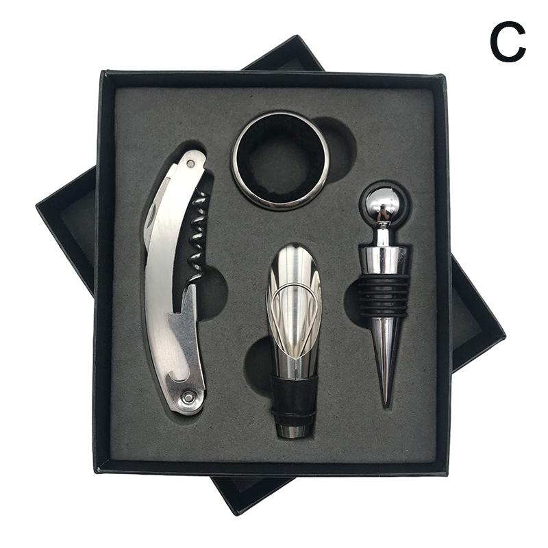 

Профессиональный подарочный набор открывалок для вина Открывалка для бутылок из нержавеющей стали и вакуумная пробка Лейка для вина Кухонные аксессуары Барный инструмент