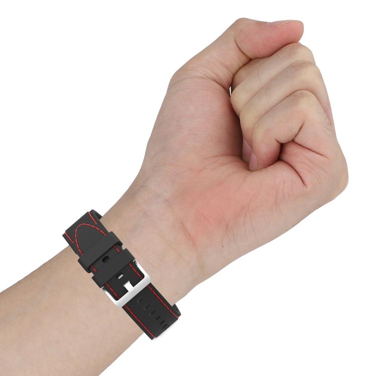 For Samsung Galaxy Watch4 / Watch4 Classic Silicone Stitching Watch Band