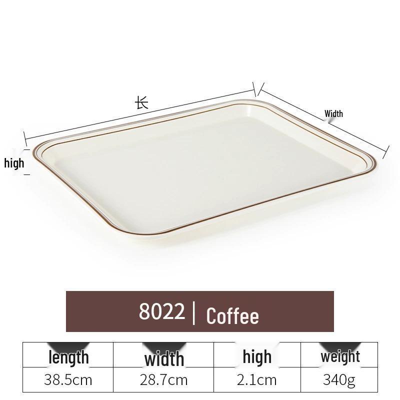 Melamine Rectangular Serving Tray for Cups, Bread, and Cake
