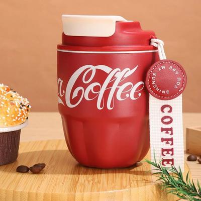 Isolierbecher aus Edelstahl, 260/320 ml, Kaffee-Reisebecher, doppelwandige Vakuum-Isolierbecher, tragbarer Mini-Dual-Drink-Bürobecher