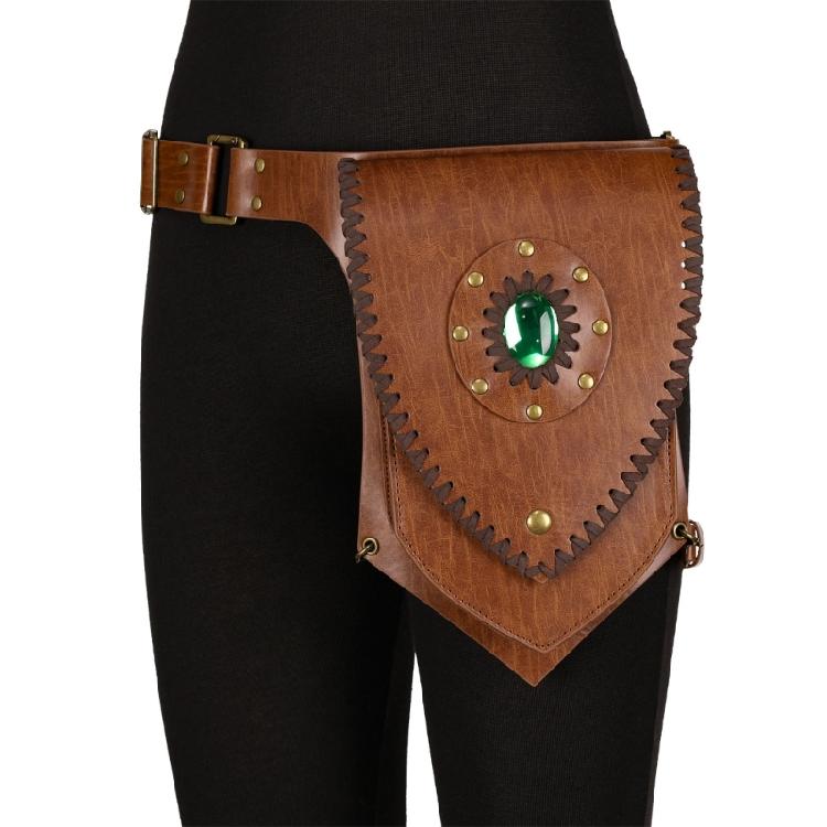 Medieval Vikinges Pirate Leather Drop Leg Bag Halloween Cosplay Costume Accessory Renaissances Belt Pouch Fanny Pack