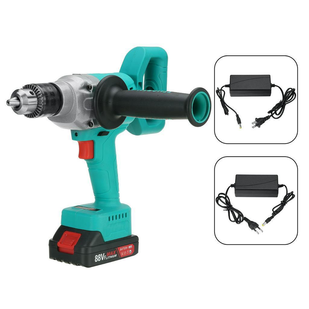 Trapano Elettrico Senza Spazzole 88V 800W 13mm Avvitatore Elettrico Senza Fili Mandrino Autobloccante 1/2" Trapano da Ghiaccio Batteria Li-ion Utensile Elettrico