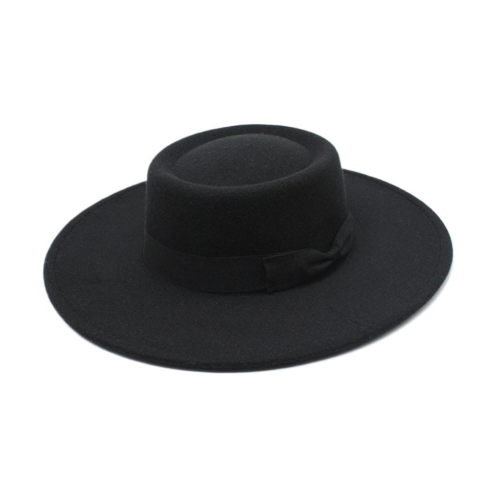 8.5CM Big Wide Brim Fedora Hat – Classic British Style, Women’s Fashion Felt Hat for Autumn Winter (Church/Wedding/Jazz)