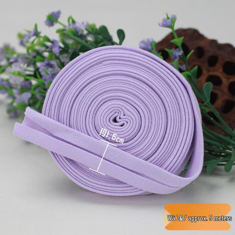 Elastic Cotton Knit Piping Tape for Baby Clothes and No-Iron Decoration