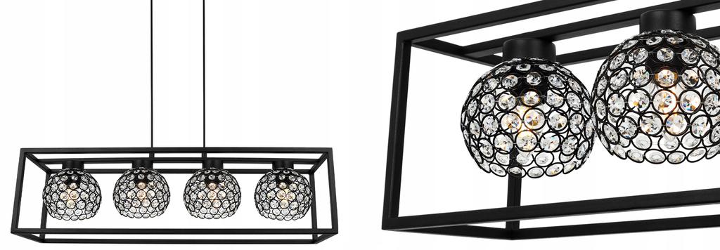 HÄNGELAMPE ELEGANTER KÄFIG KRISTALLKUGEL