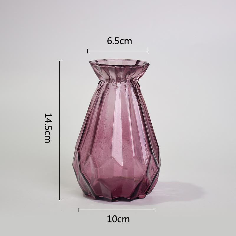 Transparent Pumpa Origami Vas med Diamantmönster för Arrangemang av Färska Blommor