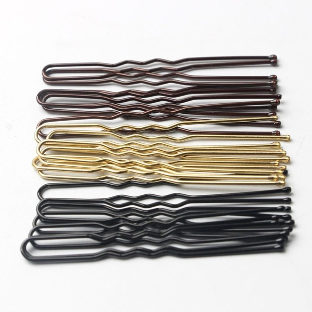 50Pcs 5/6/7cm U Shape Barrette Bobby Pin Hairstyle Hairpins Hair Accessories Metal Hair Clips Women