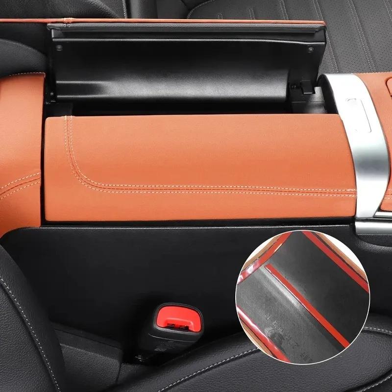 For Mercedes Benz C CLE GLC Class W206 X254 Center Armrest Box Console Box Storage Box Leather Trim Cover Interior Acccessories