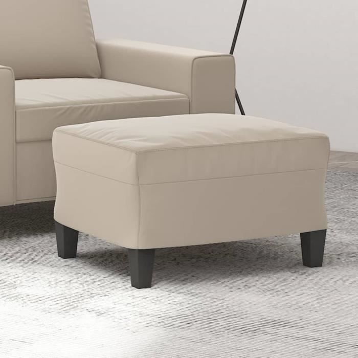 349345 vidaXL Footrest Cream 60x50x41 Cm Microfibre Fabric