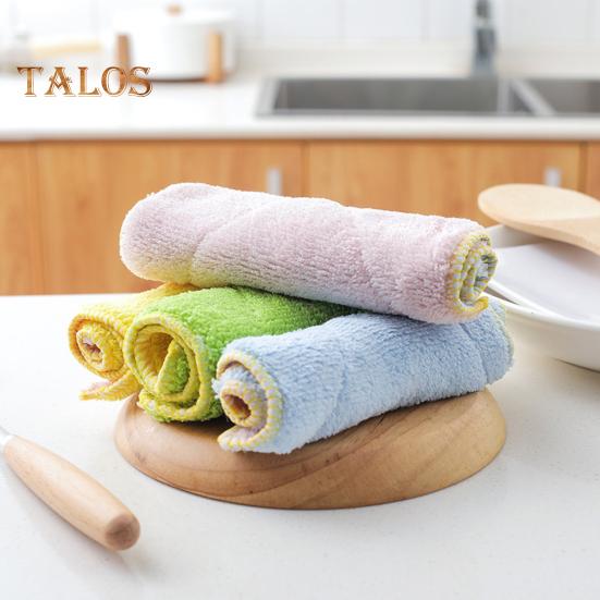 Talos 1 stk mikrofiber tykt håndkle Kjøkken tallerken Vask rengjøringsklut