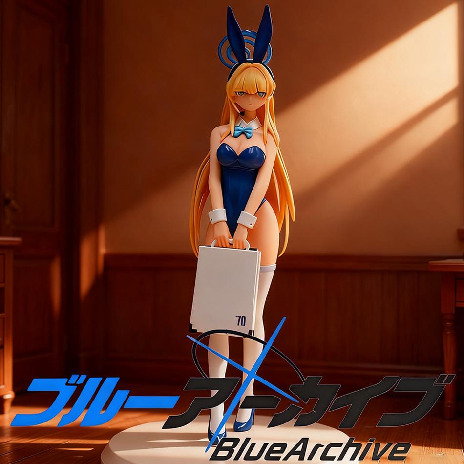 Blue Archive Playful Pose Bunny Girl Ai Game Figure Model Statue Boys Collection Desktop Decoration Ornament Toy Gift