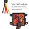 12V 3 Way Pre-Wired Fuse Relay Box w/ Blade Fuses & 4-Pin 40A Relay For Car Boat