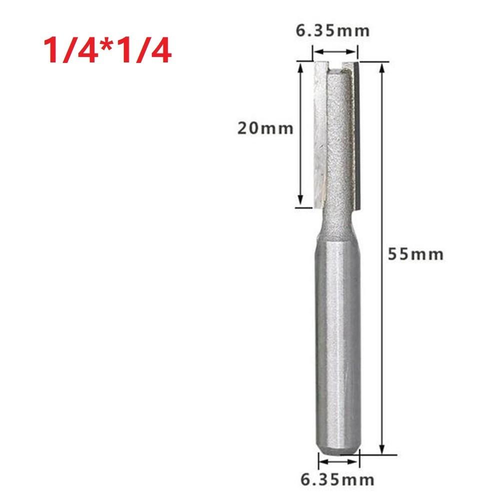 1/4\" Shank Milling Cutter Router Bit Router Cutter Bit Straight Flute