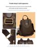 Versatile Floral Retro Backpack-Handbag: Multifunctional, Portable, Single/Double Shoulder, Large Capacity, Casual & Fashionable.
