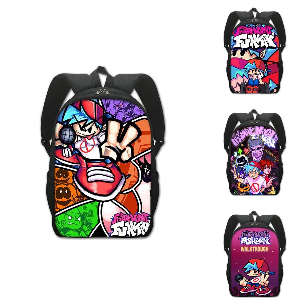 Stylish Friday Night Funkin Backpack For Cartoon Game Fans With Adjustable Straps