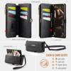For iPhone 11 Pro Max Case CASEME C39 RFID Blocking Zipper Wallet Stand Leather Cover with Strap