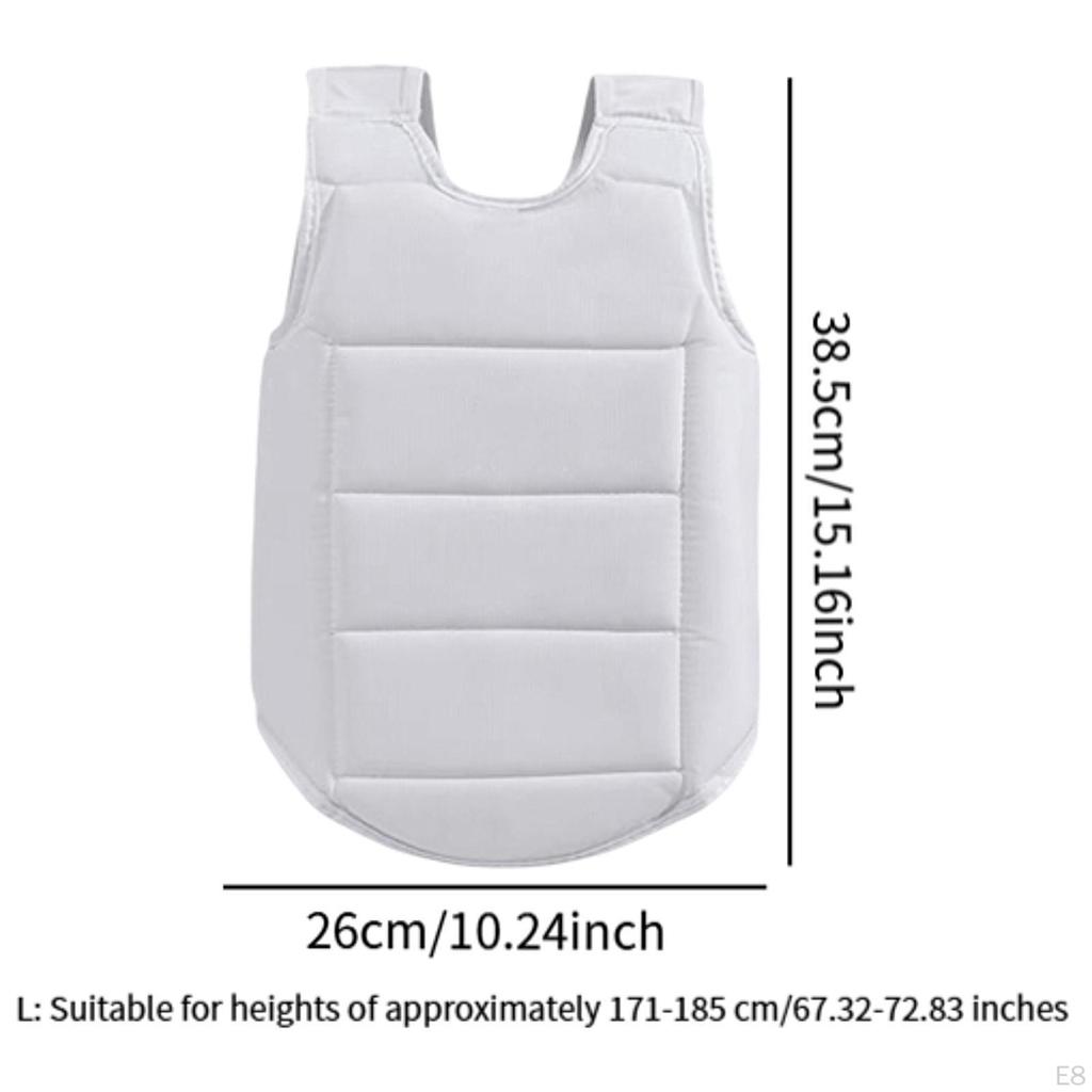 Karate Chest Protector Protective Gear Breathable Adjustable Wear Resistant Taekwondo Vest Rib