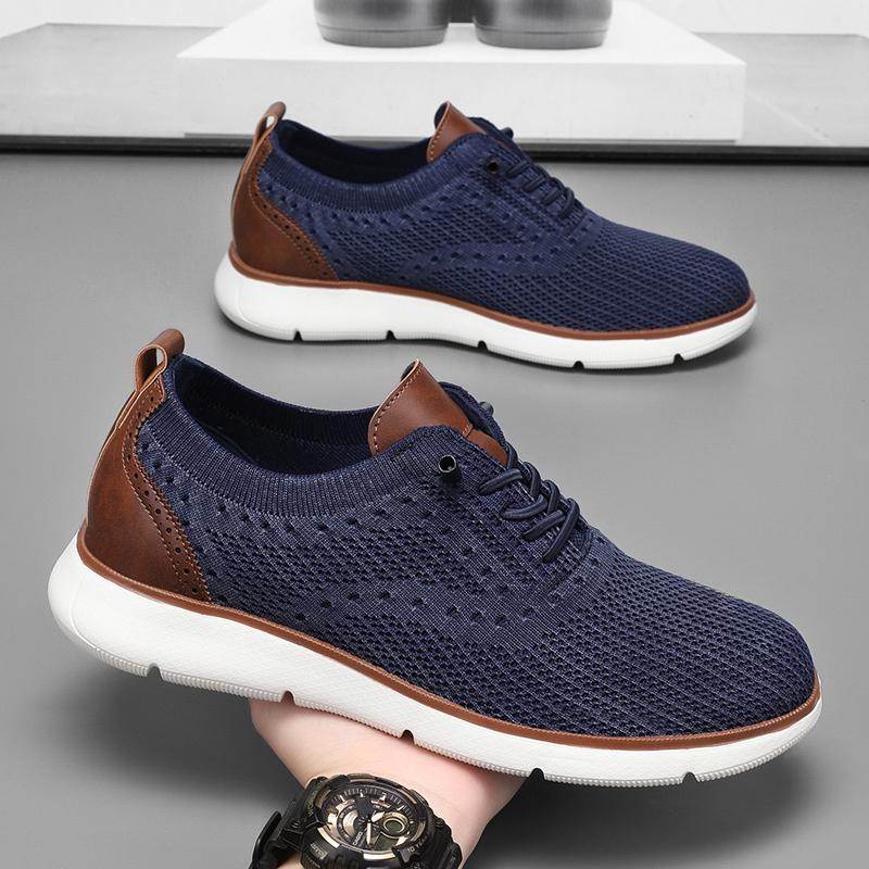 New lightweight breathable mesh men's shoes Fashion trend Walking men's outdoor wear-resistant casual shoes