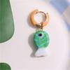 Lip Enamel Fish Earrings Jewelry Accessories Hoop Earrings Temperament Charms Ear Buckle  Lady