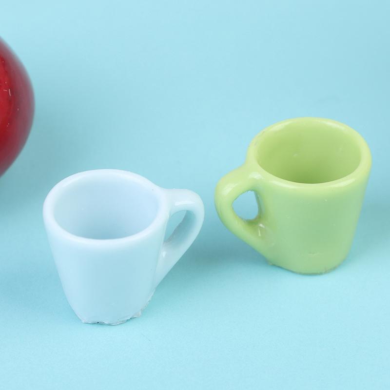 4Pcs/Set Doll House Candy Color Mini Mug Japanese Water Cup Scene Props