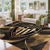 Athletic Bilbao Football Design Crystal Velvet Rug Soft Decorative Mat for Bedroom Entrance