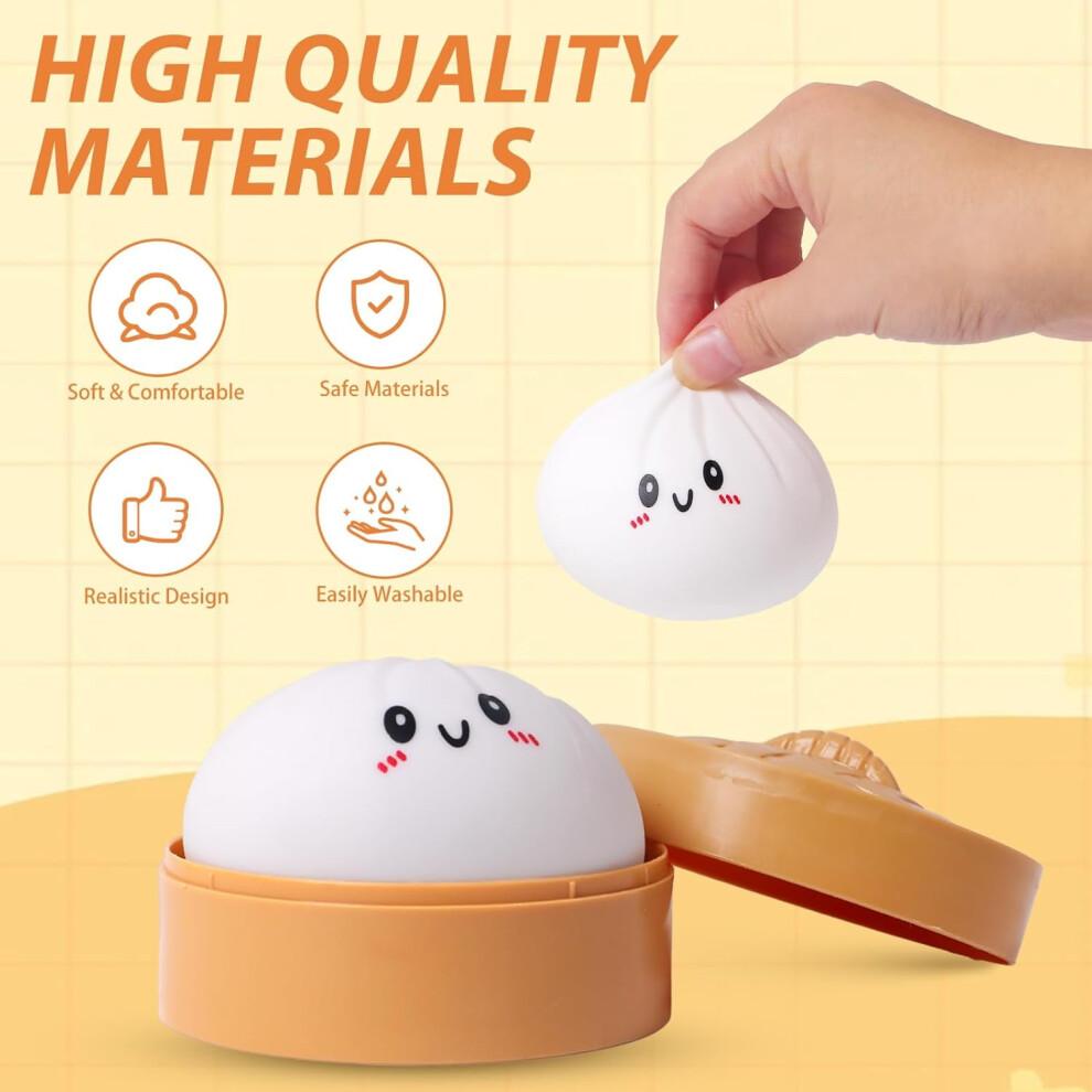 Pekkaxy Squishy Knödel Stressbälle für Erwachsene & Kinder – Fidget Sensorisches Spielzeug, Knetball zum Quetschen, Dehnbares Stressabbau-Spielzeug für ADHS – Kompatibel