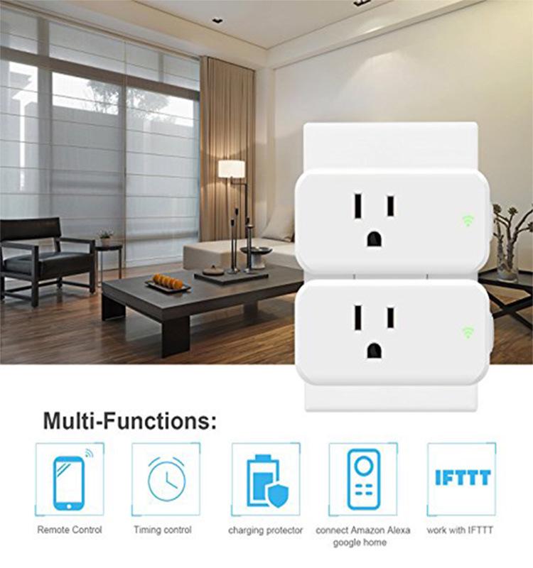 US Standard WiFi Smart Plug with Timer & Alexa Echo Compatibility