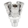 3 Way Quick Coupler Universal Type Male Thread Swivel Air Compressor Fittings G1 2
