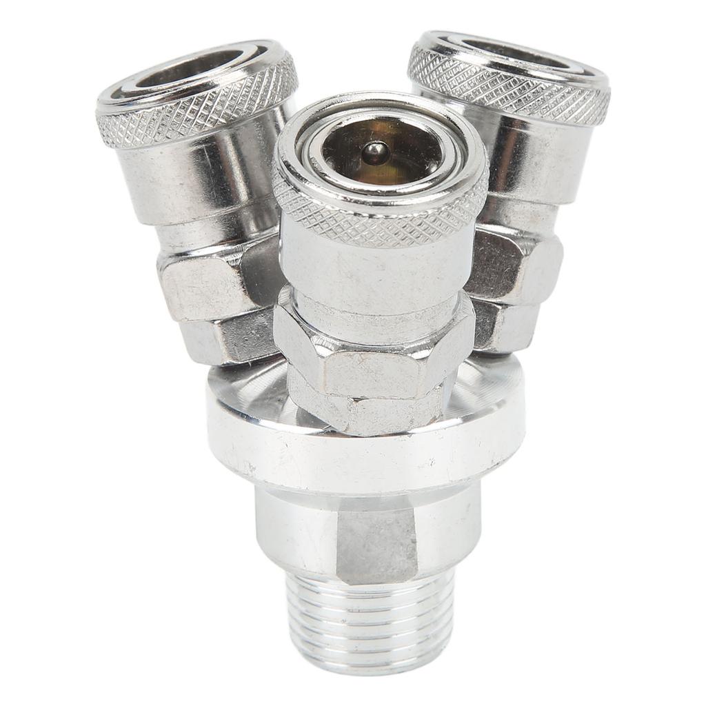 3 Way Quick Coupler Universal Type Male Thread Swivel Air Compressor Fittings G1 2