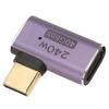 2PCS High Speed 240W Right Angle Adapter 8K 60HZ 40Gbps USB C Female to Female Adapter LED Light USB C Female Adapter Laptop