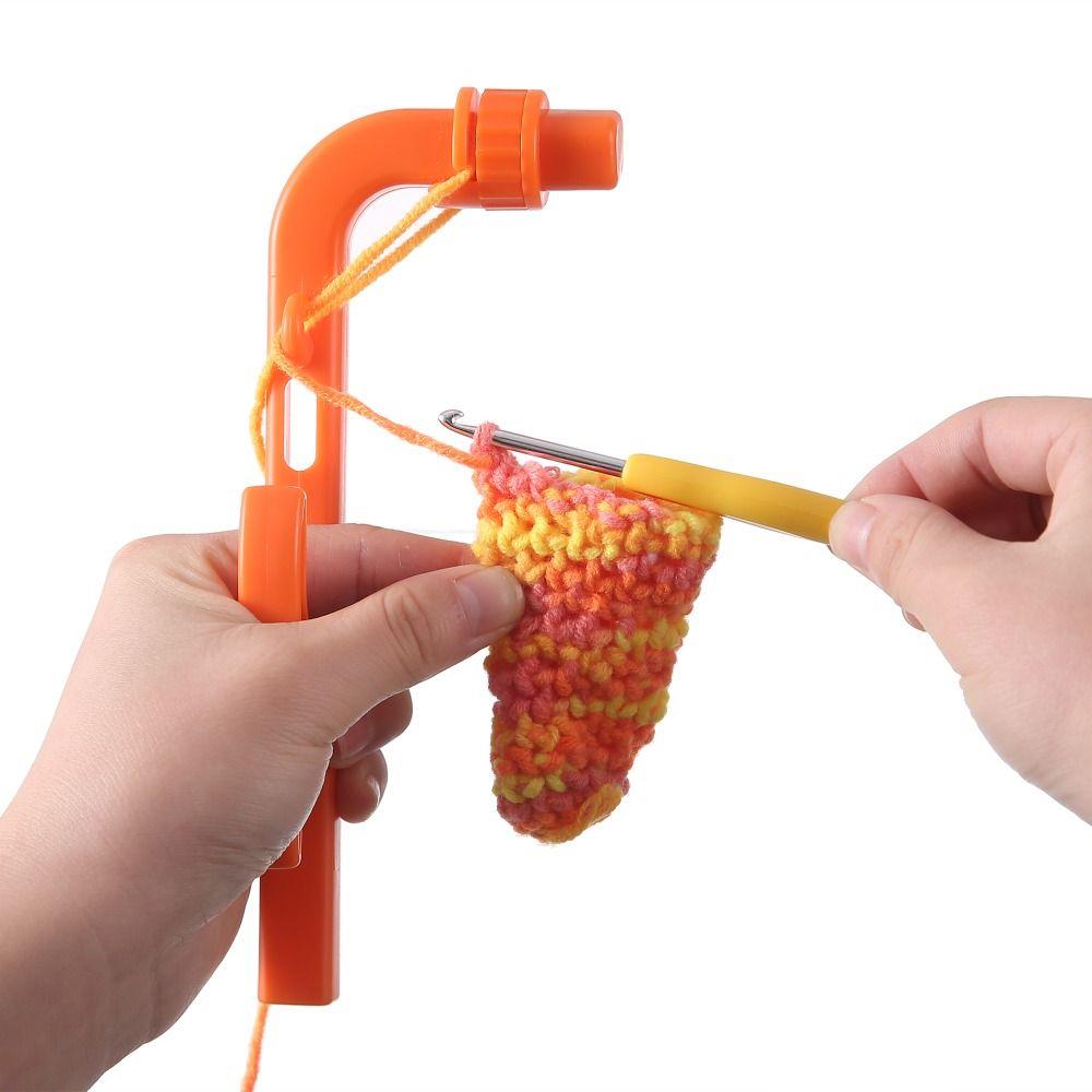 DIY Craft Crochetobe Crochet Holder Needle Stitches Yarn Knitting Yarn Tension Regulator 3 In 1 Crochet Hooks Kit