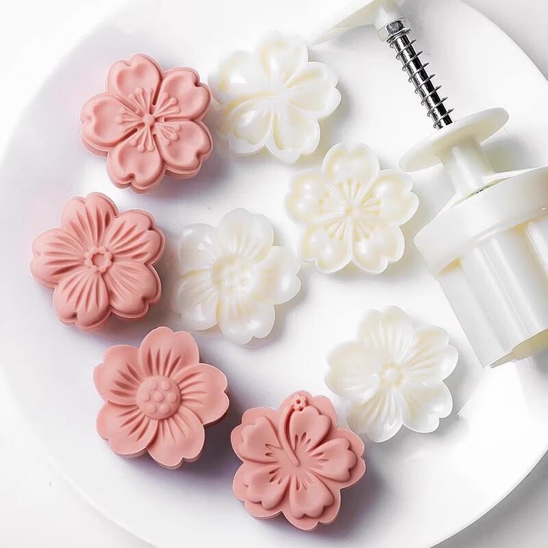 Zhaoran Hand Press Mooncake & Mung Bean Cake Mold Set