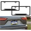 2PCS Carbon Fiber Car License Plate Frame, 6 * 12 Inches Aluminum Alloy Automotive License Tag Holder, Vehicle Front Rear Plate Cover Holder Bracket