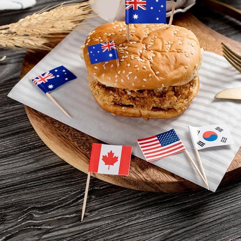 100 Different National Flag Toothpicks Flags Decorates Your Party and Restaurant Cocktails Flag