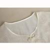 Women's Retro Jacquard Shirt - New Spring/Summer Loose Fit In Chinese Fashion, White.