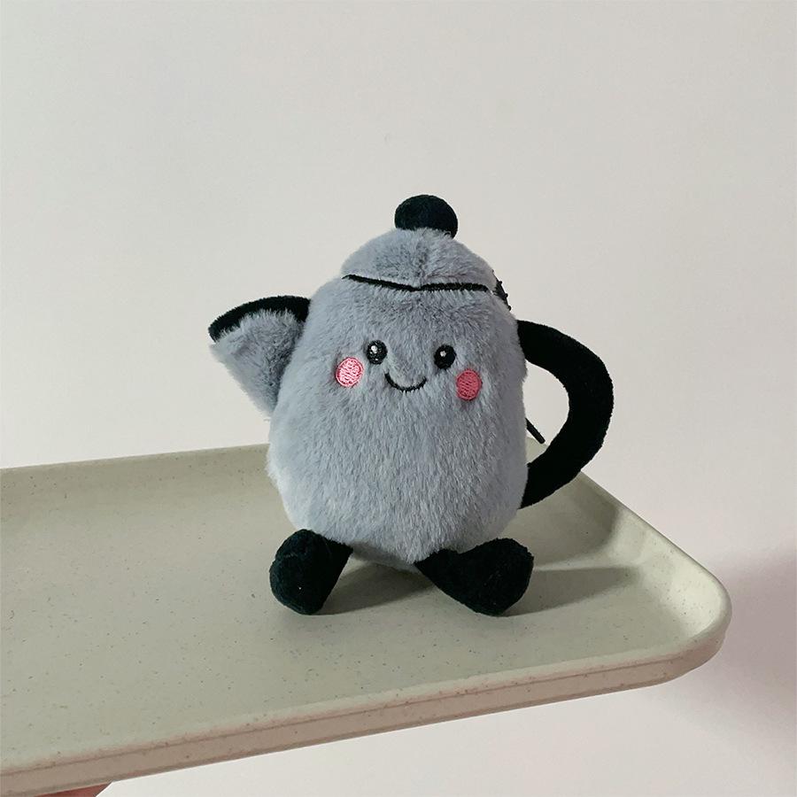 

Creative Copper Stove Doll Plush Teapot Doll Funny Bag Keychain Pendant Copper Stove Smiley Face Baby Gift 13cm