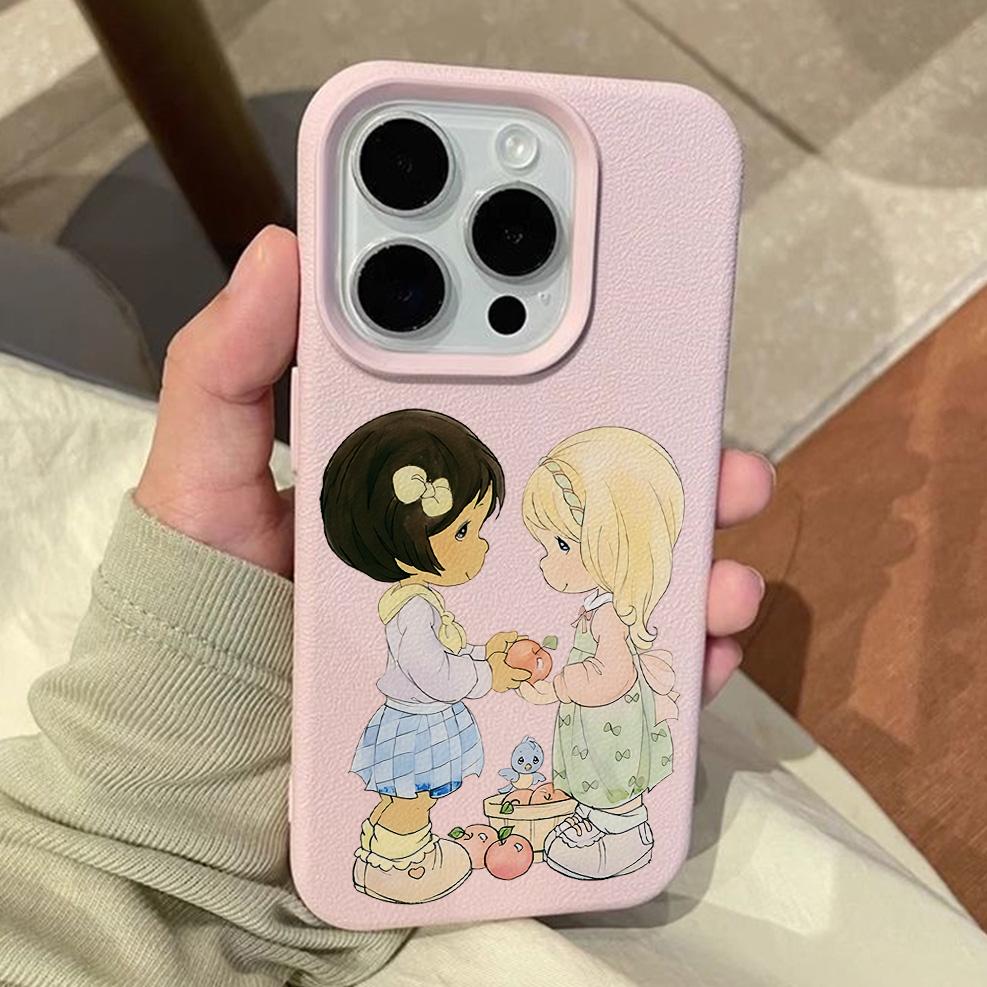Cartoon P-Precious M-Moments Litschi-Leder-Muster Handyhülle Für Samsung S26 S25 S24 S23 S22 S21 S20 S10 Plus FE Ultra 4G 5G