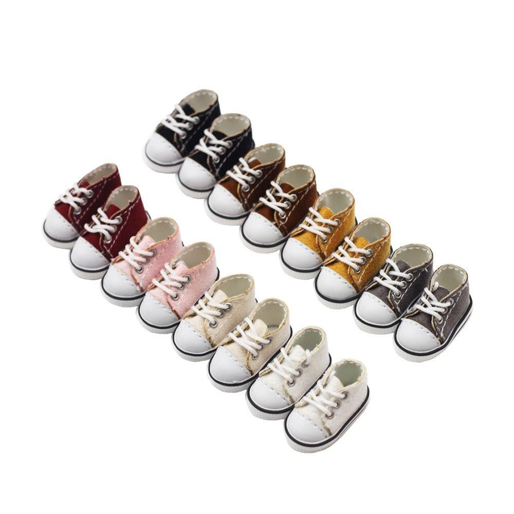 1 Pair Sports Shoes Doll Mini Canvas Shoes 12 points Doll Clothes Shoe Ob11 Canvas Doll Shoes  DIY