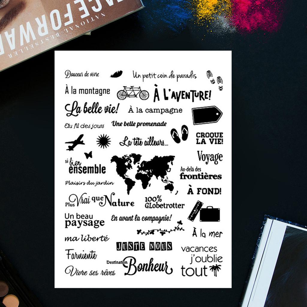 French Clear Silicone Stamp for DIY Birthday Wedding Invitations Cards Scrapbooking Paper Art Crafts Journal Supplies