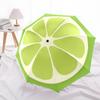 1pc Lime Slice Automatic Umbrella - 8-Rib Portable Folding Black Iron Frame for Outdoor, Beach, Travel, Beach Umbrella,119