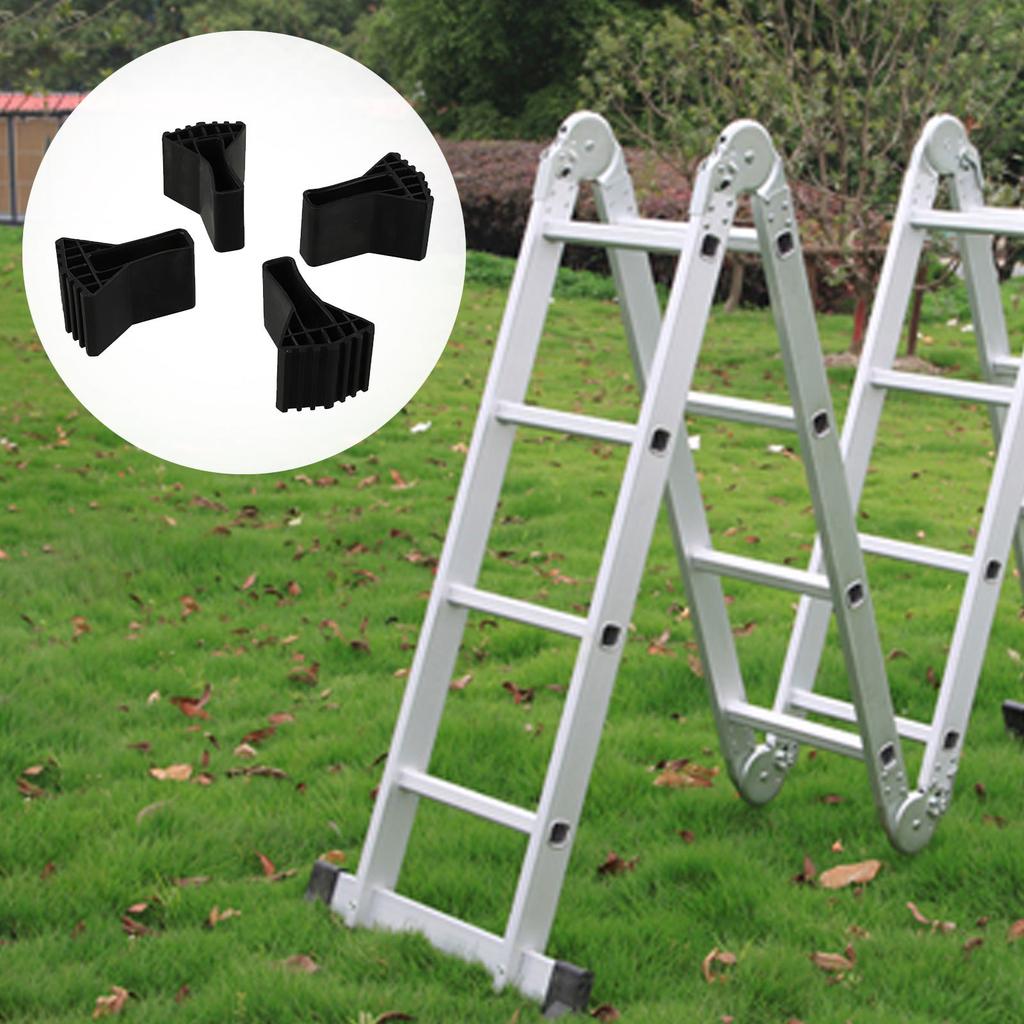 4pcs Accessory Set: Telescopic Ladder, Multi-functional Folding Engineering Ladder, Stepladder, Balance Bar, Foot Covers, Anti-slip Foot Covers