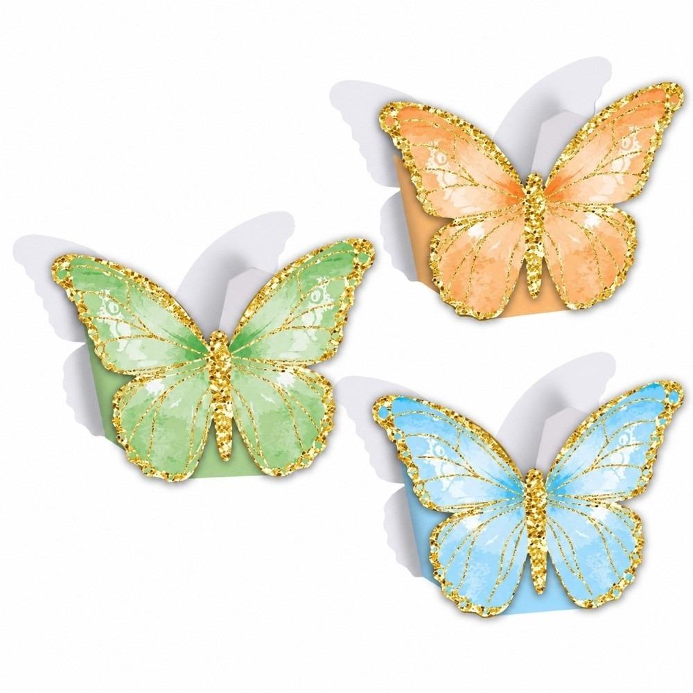 12PCS Multicolor Butterfly Flower Basket Paper Tabletop Ornament Party Supplies