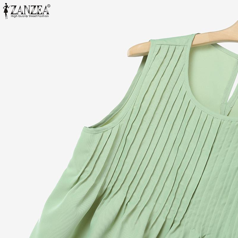 ZANZEA Women Summer Tank Tops and Long Skirts Casual Two Piece Suit Sets