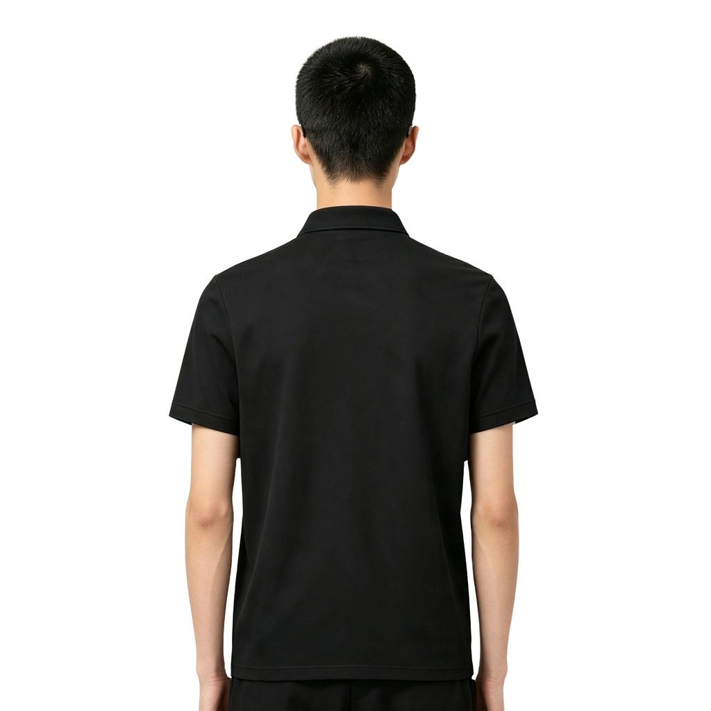 Li-Ning Polo Shirts Men's Black Lapel Thin Straight Fit