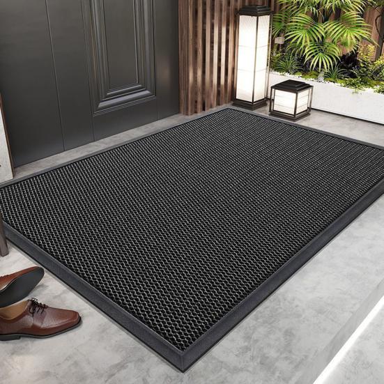 Floor Mat Easy Clean Soft Flexible Foldable Anti-Slip Bottom Home Entrance Mat Elastic Surface Indoor Door Mat