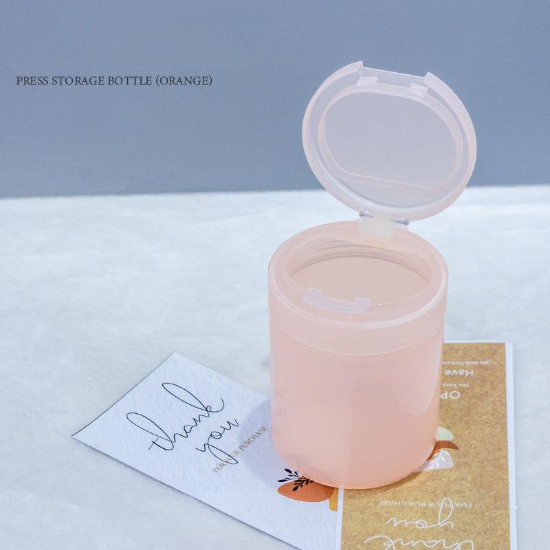 

Органайзер для ватных шариков Чашка для хранения ватных дисков для ногтей с крышкой-клипсой для жидкости для снятия лака, ватных палочек, маникюрных и косметических инструментов оранжевый