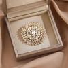 Sunflower Brooch Pin for Women, Rhinestones Inlaid Badge for Dress, Coat, Shawl, Decorative Collar Pin for Mother, Wedding