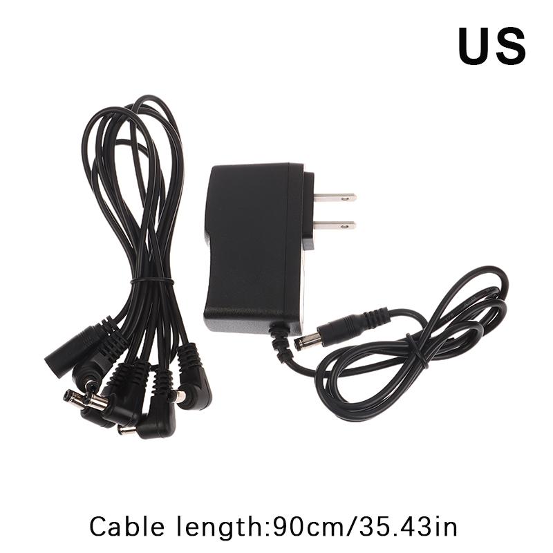 Us/Uk/Eu Plug 1 To 5 Dc 9V 1A Guitar Pedal Power Supply Adapter Ac 100-240V Musical Instrument Guitar Parts For Effect Pedal