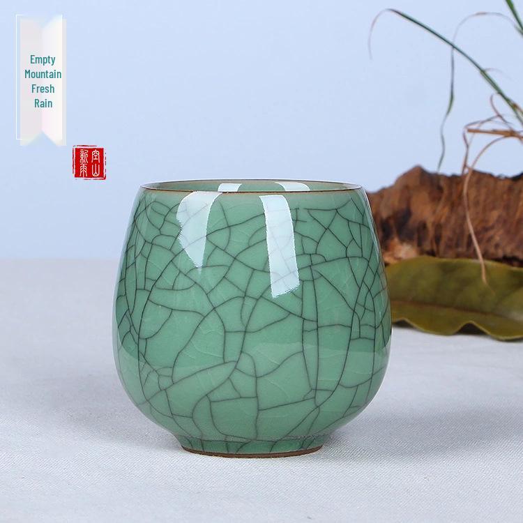 Rain in the Mountains Celadon Ceramic Travel Mug: Creative and Practical Gift